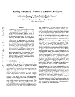 Learning Football Body-Orientation as a Matter of Classification