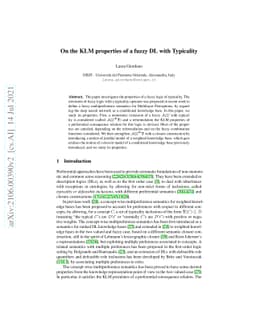 On the KLM properties of a fuzzy DL with Typicality