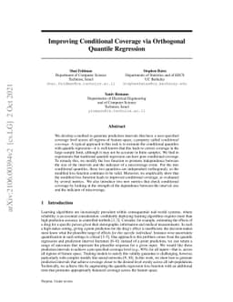 Improving Conditional Coverage via Orthogonal Quantile Regression