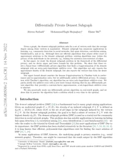 Differentially Private Densest Subgraph