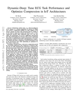 Dynamic-Deep: Tune ECG Task Performance and Optimize Compression in IoT
  Architectures