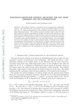 Halfspace depth for general measures: The ray basis theorem and its
  consequences