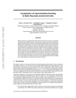 Asymptotics of representation learning in finite Bayesian neural
  networks