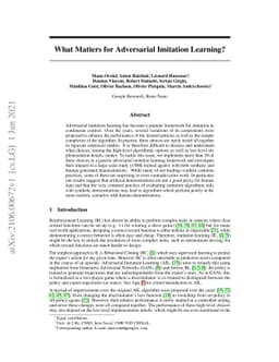 What Matters for Adversarial Imitation Learning?
