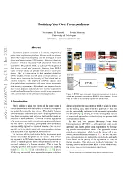 Bootstrap Your Own Correspondences