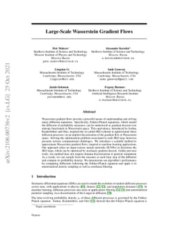 Large-Scale Wasserstein Gradient Flows