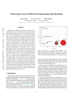 Fourier Space Losses for Efficient Perceptual Image Super-Resolution