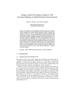 Image-Audio Encoding to Improve C2 Decision-Making in Multi-Domain
  Environment