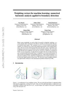 Weighting vectors for machine learning: numerical harmonic analysis
  applied to boundary detection