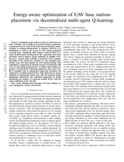 Energy-aware optimization of UAV base stations placement via
  decentralized multi-agent Q-learning