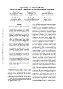 Rejuvenating Low-Frequency Words: Making the Most of Parallel Data in
  Non-Autoregressive Translation