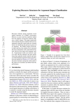 Exploring Discourse Structures for Argument Impact Classification