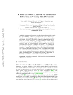 A Span Extraction Approach for Information Extraction on Visually-Rich
  Documents