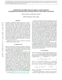 Refinement of Direction of Arrival Estimators by
  Majorization-Minimization Optimization on the Array Manifold