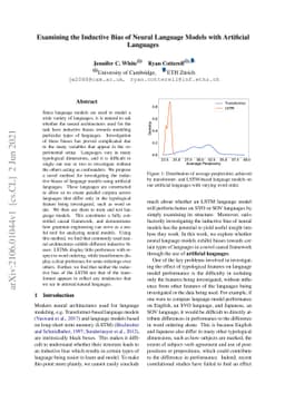 Examining the Inductive Bias of Neural Language Models with Artificial
  Languages