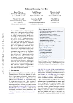 Database Reasoning Over Text