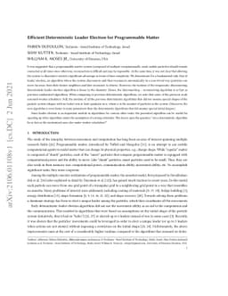 Efficient Deterministic Leader Election for Programmable Matter