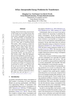 IrEne: Interpretable Energy Prediction for Transformers