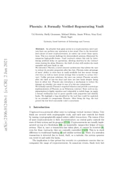 Phoenix: A Formally Verified Regenerating Vault