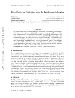 Deep Clustering Activation Maps for Emphysema Subtyping