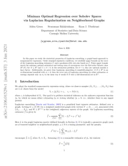 Minimax Optimal Regression over Sobolev Spaces via Laplacian
  Regularization on Neighborhood Graphs