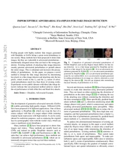 Imperceptible Adversarial Examples for Fake Image Detection