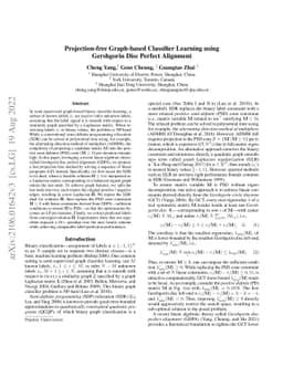 Projection-free Graph-based Classifier Learning using Gershgorin Disc
  Perfect Alignment