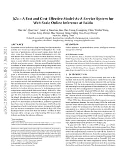 JIZHI: A Fast and Cost-Effective Model-As-A-Service System for Web-Scale
  Online Inference at Baidu
