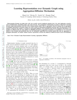 Learning Representation over Dynamic Graph using Aggregation-Diffusion
  Mechanism