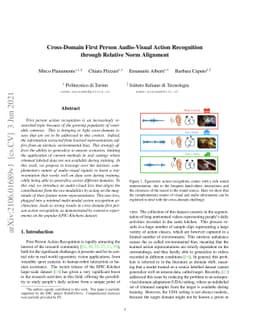 Cross-Domain First Person Audio-Visual Action Recognition through
  Relative Norm Alignment