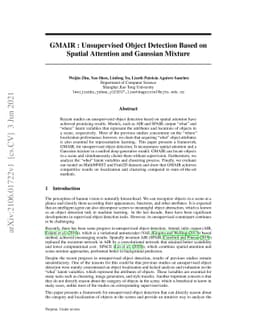 GMAIR: Unsupervised Object Detection Based on Spatial Attention and
  Gaussian Mixture