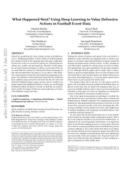 What Happened Next? Using Deep Learning to Value Defensive Actions in
  Football Event-Data