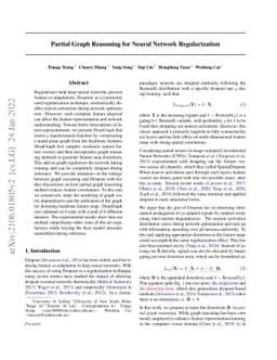 Partial Graph Reasoning for Neural Network Regularization