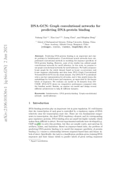 DNA-GCN: Graph convolutional networks for predicting DNA-protein binding