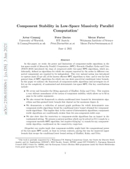 Component Stability in Low-Space Massively Parallel Computation