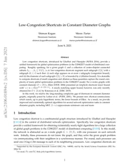 Low-Congestion Shortcuts in Constant Diameter Graphs