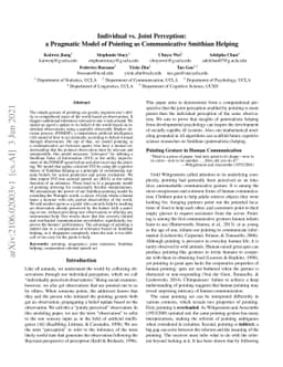 Individual vs. Joint Perception: a Pragmatic Model of Pointing as
  Communicative Smithian Helping