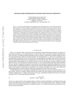 Nonlinear Matrix Approximation with Radial Basis Function Components