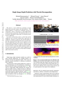 Single Image Depth Prediction with Wavelet Decomposition