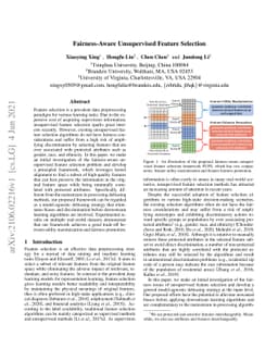 Fairness-Aware Unsupervised Feature Selection