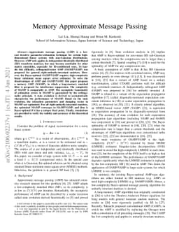 Memory Approximate Message Passing