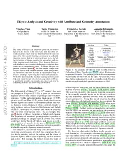 Ukiyo-e Analysis and Creativity with Attribute and Geometry Annotation