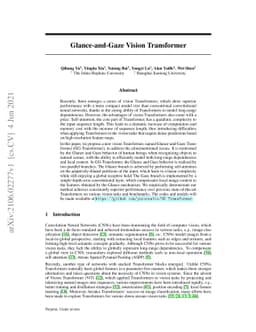 Glance-and-Gaze Vision Transformer