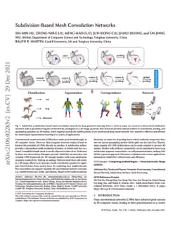 Subdivision-Based Mesh Convolution Networks