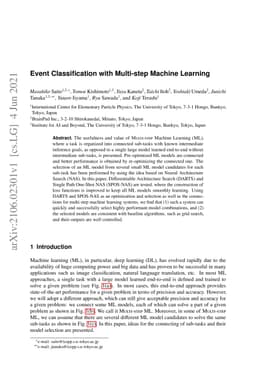 Event Classification with Multi-step Machine Learning
