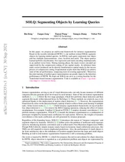SOLQ: Segmenting Objects by Learning Queries