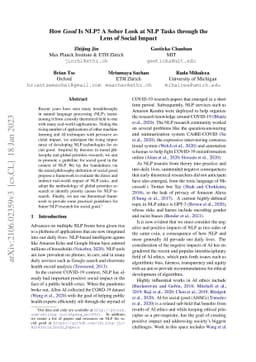 How Good Is NLP? A Sober Look at NLP Tasks through the Lens of Social
  Impact