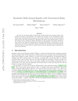 Stochastic Multi-Armed Bandits with Unrestricted Delay Distributions