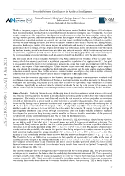 Towards Fairness Certification in Artificial Intelligence