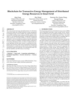 Blockchain for Transactive Energy Management of Distributed Energy
  Resources in Smart Grid